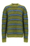 Marni Mens Acid Fuzzy Wuzzy Striped Wool-blend Jumper In Multi