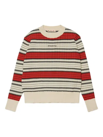 Marni Kids' Striped Sweater In Multi