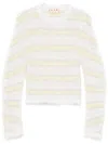Marni Cozy Crewneck Sweater Shoulder Detail In Multi
