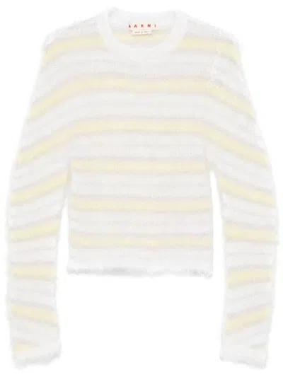 Marni Striped Sweater In Neutrals