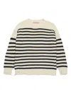 Marni Striped Sweater In Nude
