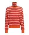 Marni Orange Striped Sweater In Orange