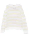 Marni Striped Sweater In White