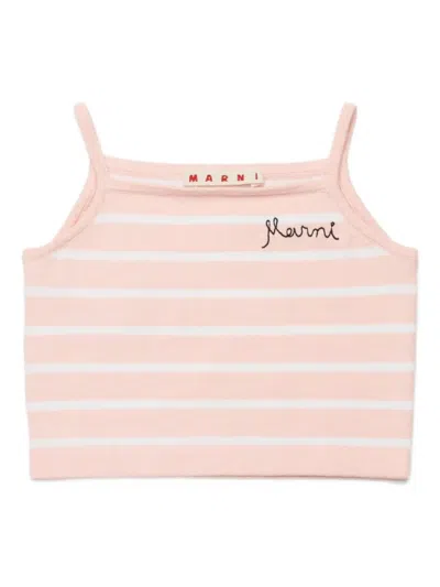Marni Babies' Striped Top In Pink