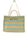 Marni Gestreifter Shopper