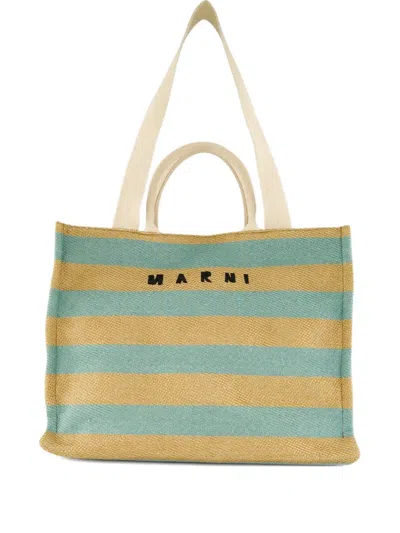 Marni Gestreifter Shopper