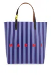Marni Striped Pattern Tote Bag In Blue
