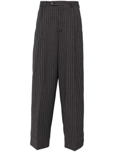 Marni Striped Trousers In Black