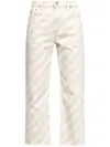 Marni Striped Trousers In White