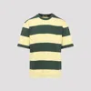 Marni Green And Yellow Maxi-stripe Cotton T-shirt In Green