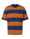 Marni Crew Neck Striped Short Sleeve T Shirt In Multi