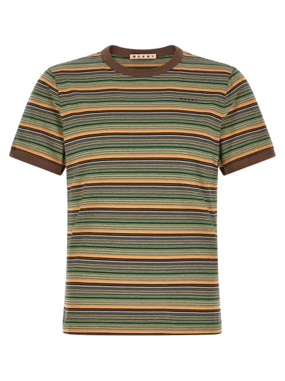 Marni Striped T-shirt In Multi