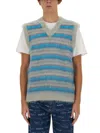 Marni Iconic Brushed Mohair Blend Knit Vest In Multicolour