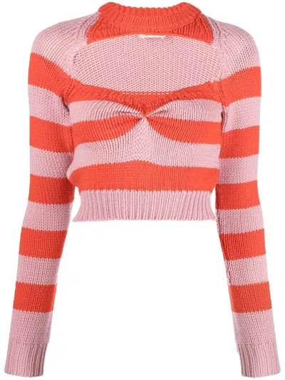 MARNI STRIPED VIRGIN WOOL JUMPER