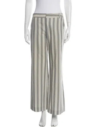 Pre-owned Marni Striped Wide Leg Pants In Gray