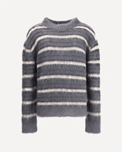 MARNI STRIPED WOOL MOHAIR SWEATER