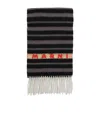 Marni Striped Wool Scarf In Black