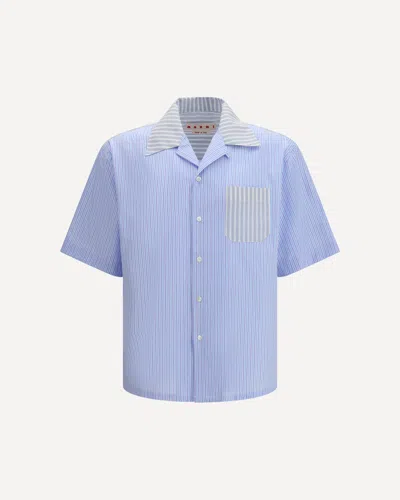 Marni Striped-pattern Shirt Shirt In Blue