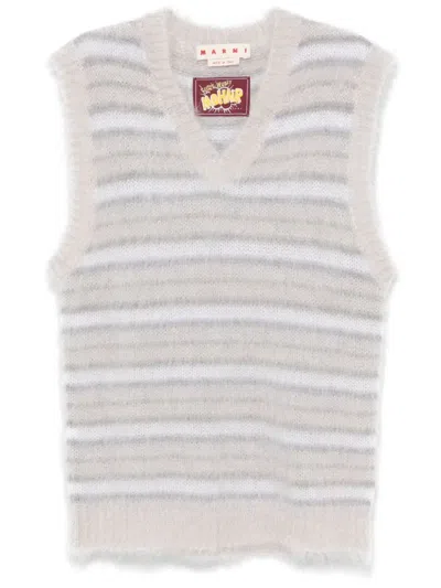 MARNI STRIPPED KNITTED VEST