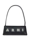 Marni Rectangular Shoulder Bag With Gold-tone Hardware In Black