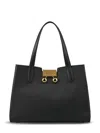 Marni Structured Black Handbag With Textured Finish In Black