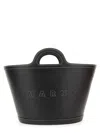 Marni Structured Black Shoulder Bag With Double Top Handle
