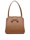 Marni Structured Brown Leather Shoulder Bag In Brown