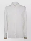 Marni Structured Collar Long Sleeve Blouse In White