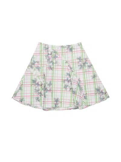 Marni Structured Cotton Skirt In Multi