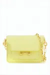 Marni Structured Leather Crossbody Bag With Scalloped Flap Closure In White