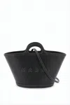 Marni Structured Leather Tote With Cut-out Handles And Embossed Details In White