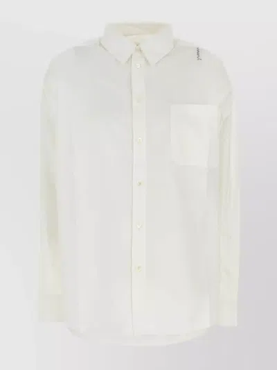 Marni Linen Shirt With Chest Pocket And Long Sleeves In White