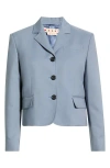 Marni Structured Twill Jacket In Blue