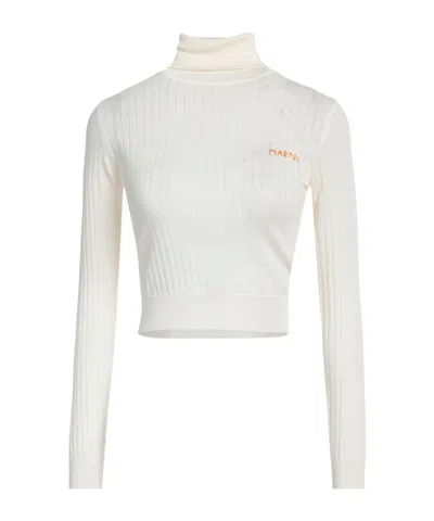 Marni Stylish And Versatile Knit Sweater In White