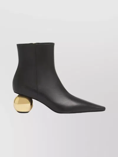 MARNI STYLISH ANKLE BOOTS WITH UNIQUE HEEL DESIGN