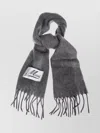 Marni Stylish Edges Fringed Scarf In Gray