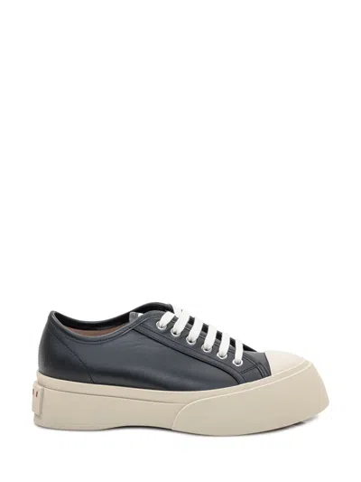 Marni Stylish Paintblock Leather Sneakers In Multi