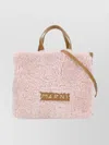 Marni Stylish Shoulder Bag With Fur And Handles