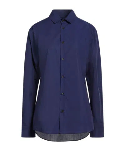 Marni Stylish Solid-color Long-sleeve Shirt In Blue