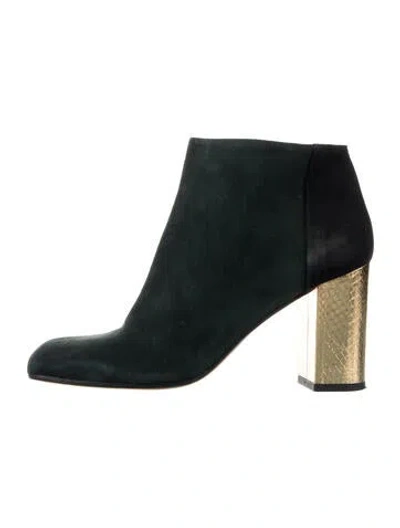 Pre-owned Marni Suede Boots In Green