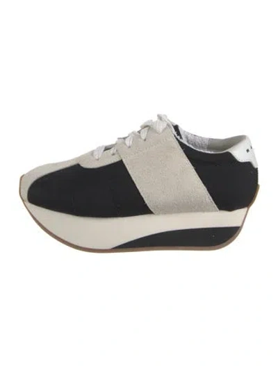 Pre-owned Marni Suede Colorblock Pattern Athletic Sneakers In Black