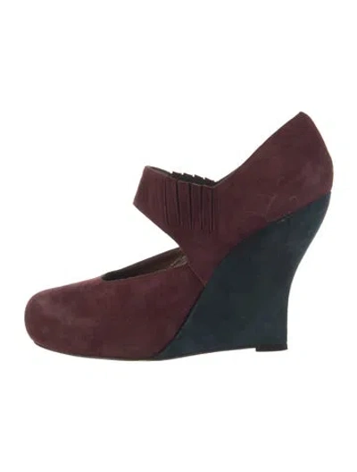 Pre-owned Marni Suede Cutout Accent Pumps