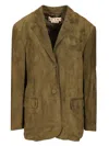 Marni Suede Jacket Jackets Green In Green