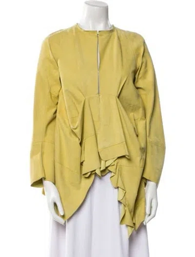 Pre-owned Marni Suede Jacket In Yellow