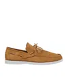 Marni Leather Loafers With Rubber Outsole And Piping In Brown