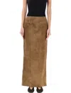 MARNI SUEDE LEATHER PENCIL SKIRT