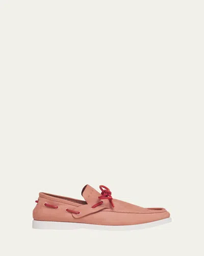 Marni Suede Moccasin Boat Shoes In Pink