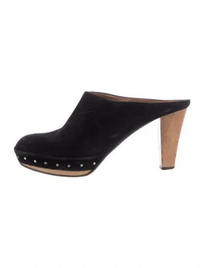 Pre-owned Marni Suede Mules In Blue