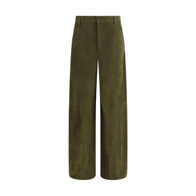 Marni Suede Pants In Green