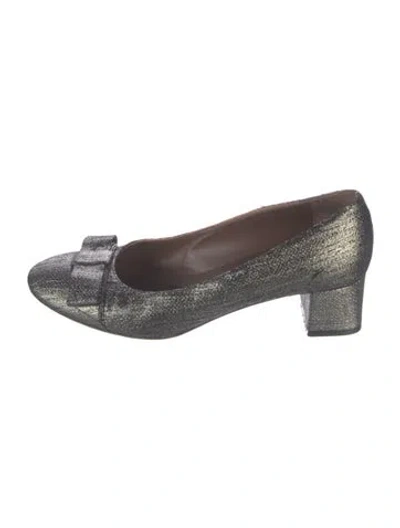 Pre-owned Marni Suede Patterned Pumps In Black/silver